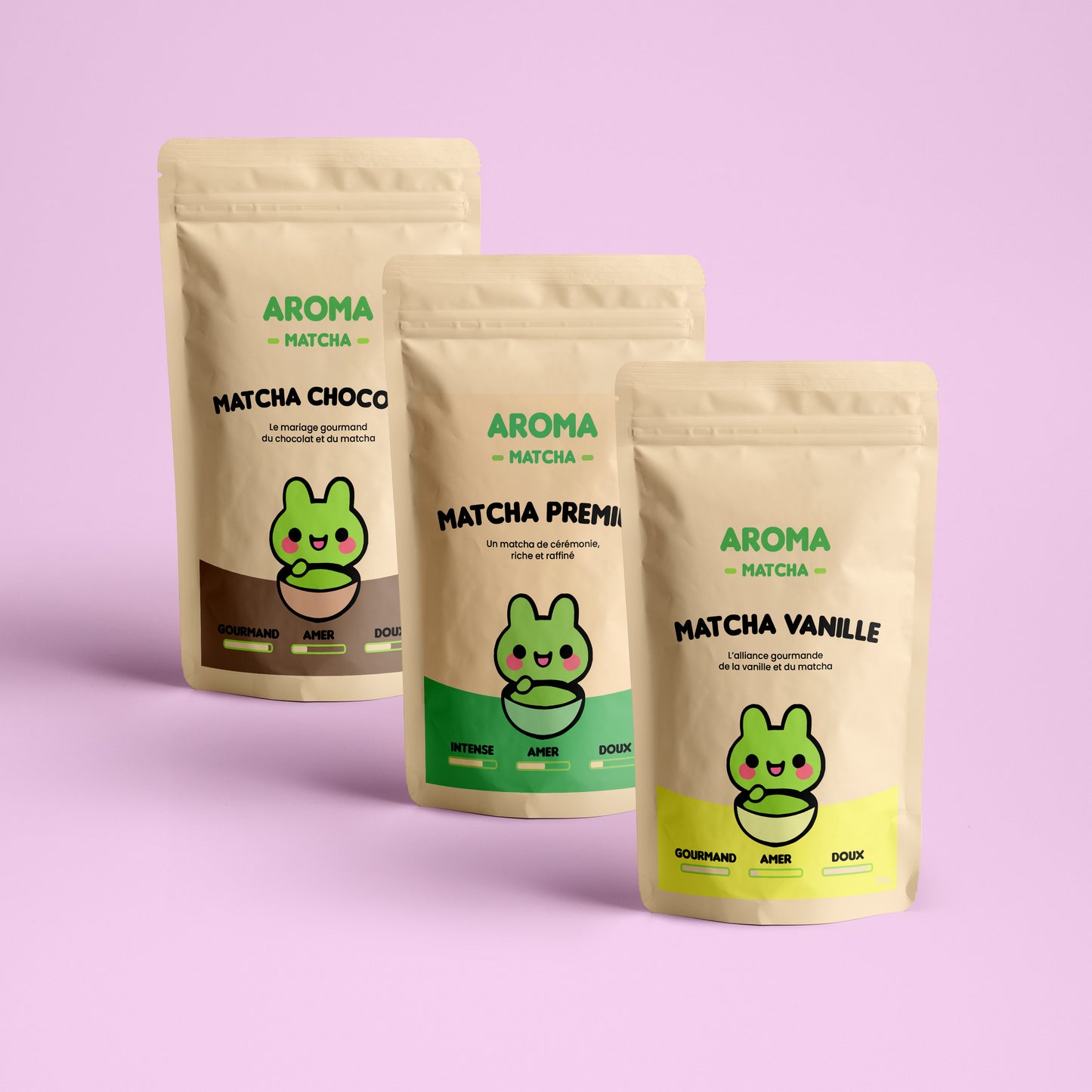 Sachet Coffret Matcha Gourmand - Aroma Matcha - Vanille chocolat ceremonie
