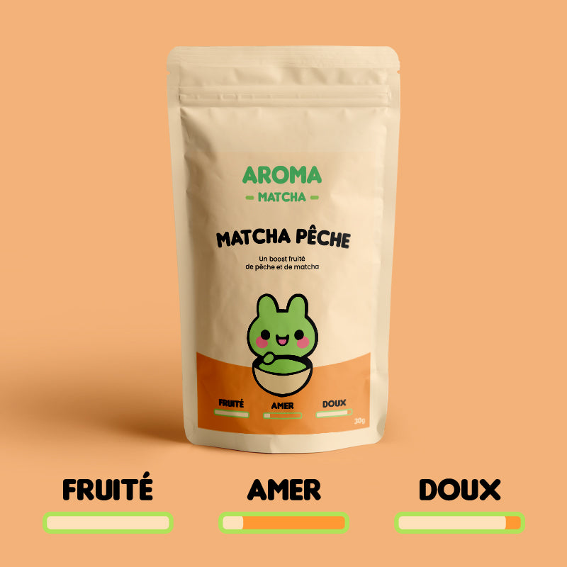 Jauge Sachet Matcha saveur Peche - Aroma Matcha- Tea Matcha green vert Fruité Doux