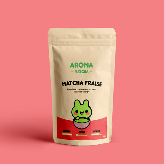 Sachet Matcha Fraise  - Aroma Matcha - Thé vert matcha Fruité doux