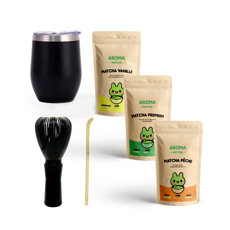 ESSENTIALS PACK – Schneebesen + Löffel + Isolierbecher + 3 x 30 g Beutel