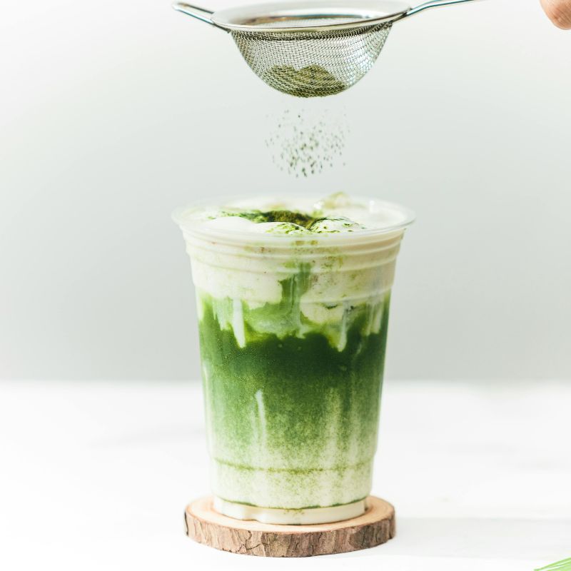Matcha Latté Aroma matcha thé matcha pêche verre premiumcoffee shop
