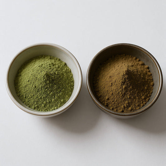 MATCHA VS HOJICHA POUDRE HEALTHY BIEN-ETRE SANTÉ
