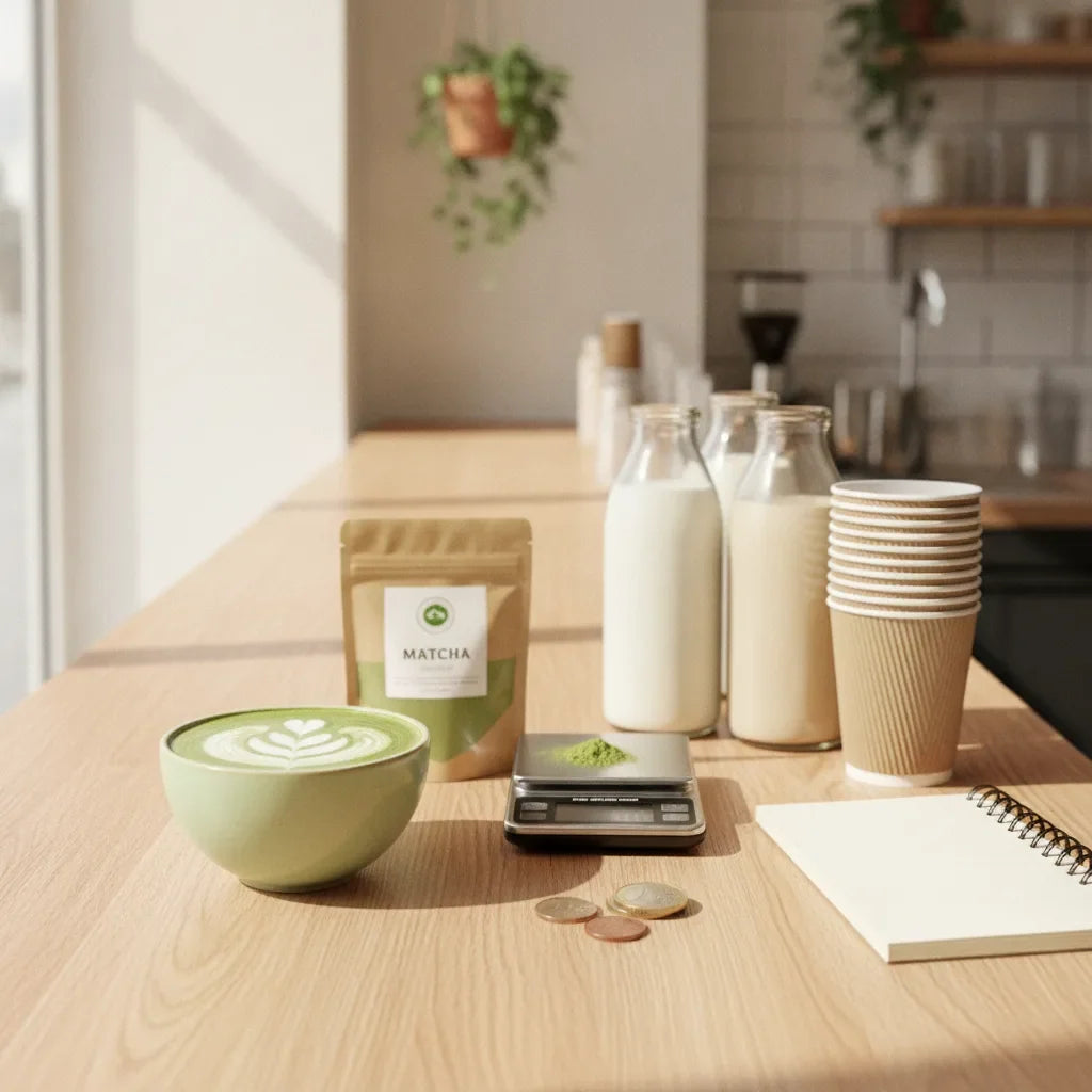 Coût de revient d'un matcha latte, calcul et marge 2026