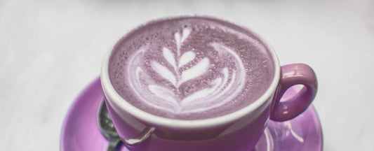 boisson ube latte sain vanille gourmand tendance 2025