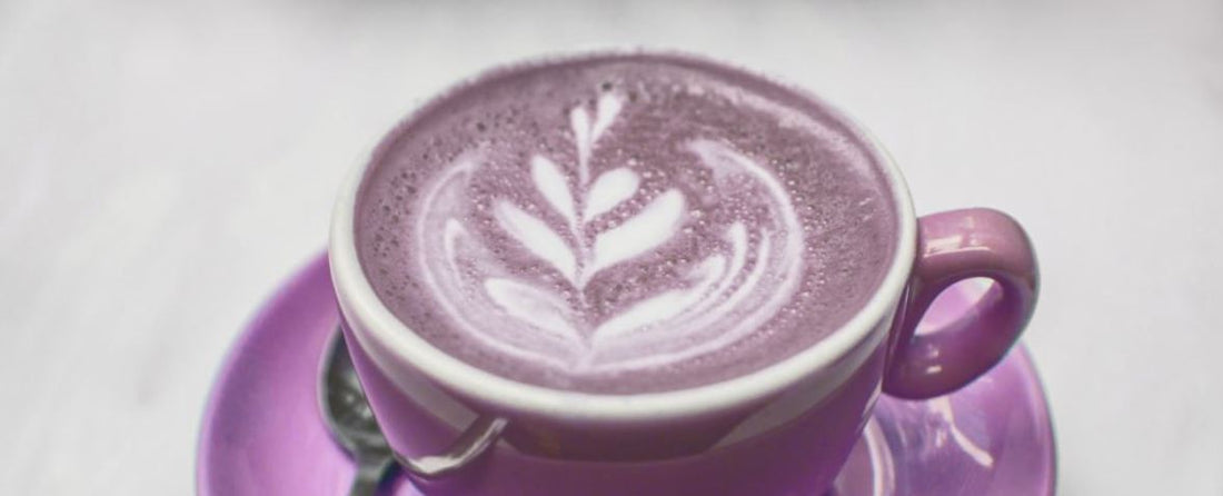 boisson ube latte sain vanille gourmand tendance 2025