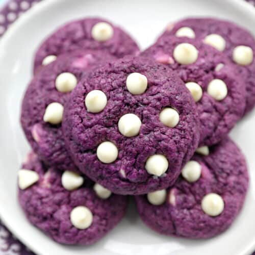 Cookie Ube et petite de chocolat blanc