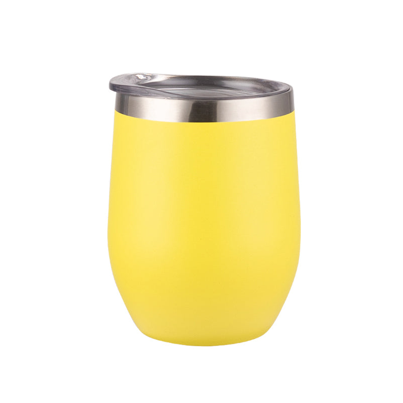 tasse isotherme couvercle jaune acier inoxydable thermos