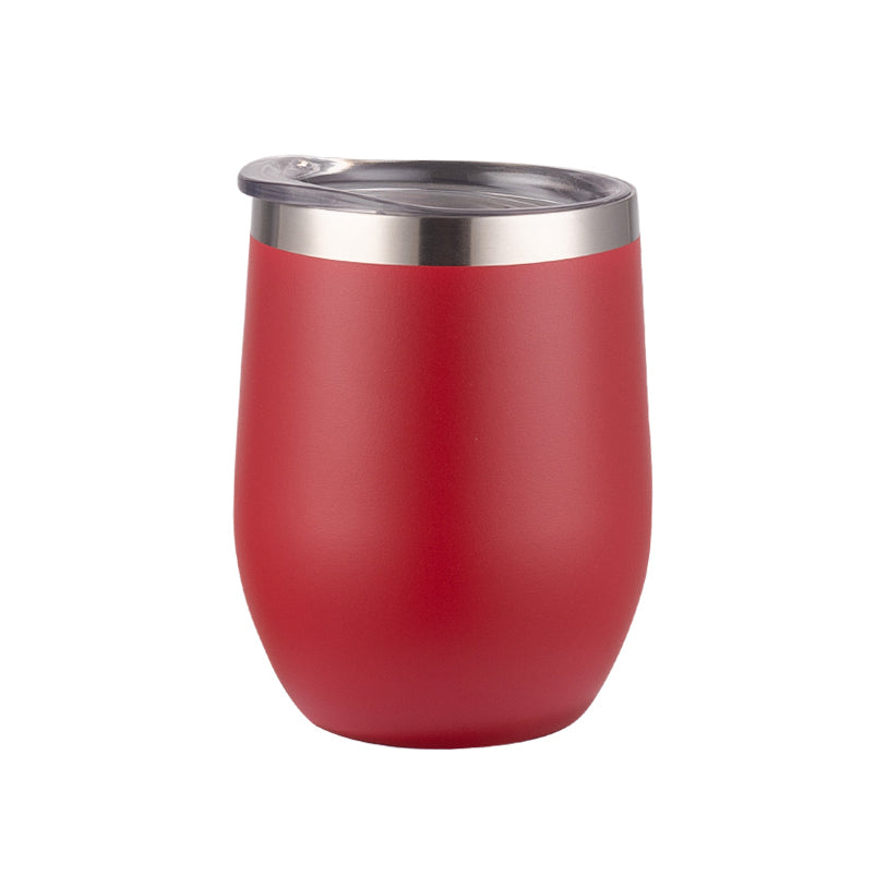 tasse isotherme thermos rouge couvercle double paroi acier inoxydable