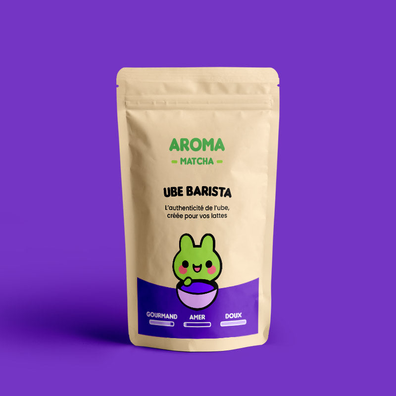 Ube Barista Aroma Matcha en poudre d'ube violet pour latte, boissons et recettes gourmandes
